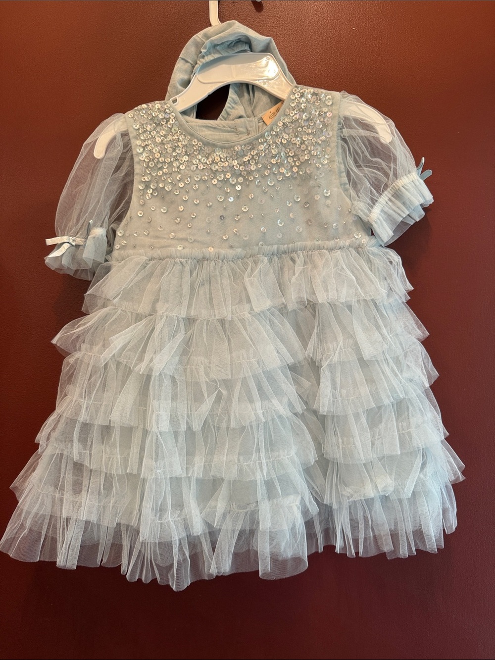 Tutu Du Monde- Light Blue Ruffled Tulle Party Dress for Girls